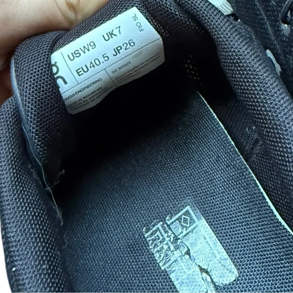 On Running Black and White Athletic Shoes Swiss Engineering
